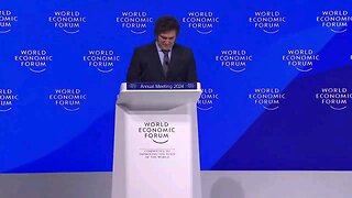 Javier milei speaking at Davos WEF