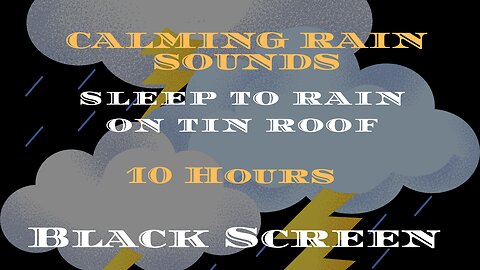Sleep To Rain On Tin Roof (10 Hrs) Black Screen