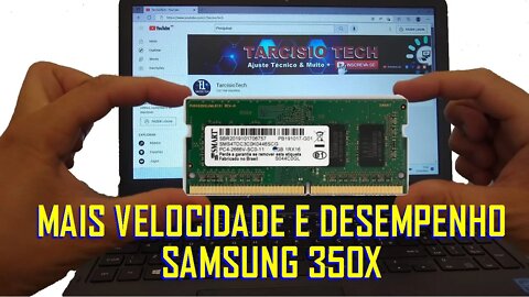 Instalando a memória RAM 8GB SMART no Notebook Samsung 350X