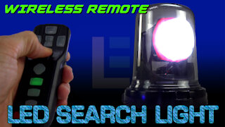 LED Search Light Wireless Remote - Spot/Flood, 360° Rotation 12V DC 3,100 Lumens