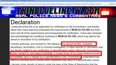 Police Purge? WA Officers Must “Consent To A Review” Of Social Media Or Lose Certification