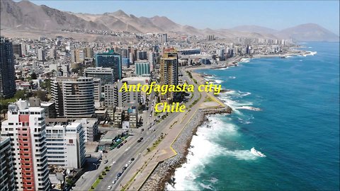 Antofagasta city and beach in Chile