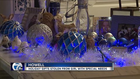 Christmas presents stolen from Howell girl with special needs