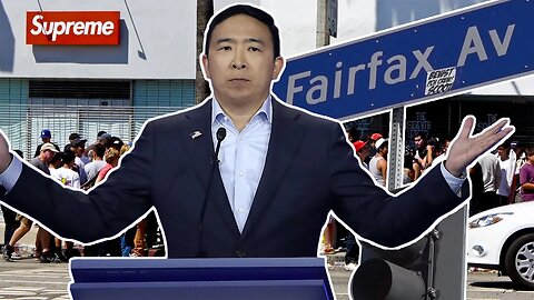 Andrew Yang Rally on Fairfax in Los Angeles