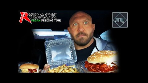 Ryback Feeding Time: Vuture Foods Nashville Hot and BBQ Chicken Sandwiches with Fries Mukbang