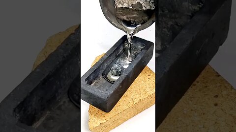 Casting Molten Pewter into Ingots