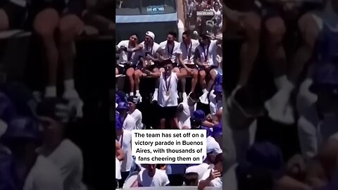 ✅The Argentinian national team and its fans celebrate their first 🤔#WorldCup victory in 36Y #shorts