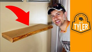 Invisible Hardware Live Edge Floating Shelf | How to Make