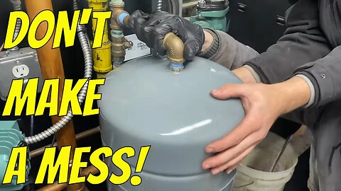 How to Remove & Replace Boiler Expansion Tank & Bonus Footage of Arrogant Caller!