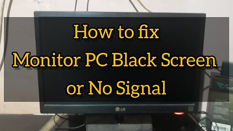 HOW TO FIX MONITOR COMPUTER NO SIGNAL/BLACK SCREEN WHEN THE DEKSTOP IS ON