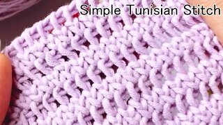 🧶Super Very Very Easy Tunisian Crochet Stitch
