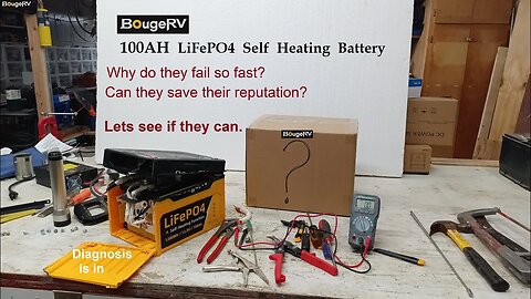 Bouge RV 100ah self heated failed Battery, Open, Examine, Test another one, Will it be DOA too? 🔥
