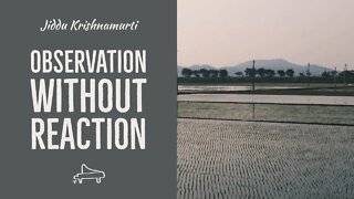 J Krishnamurti | Observation without reaction | immersive pointer | piano A-Loven