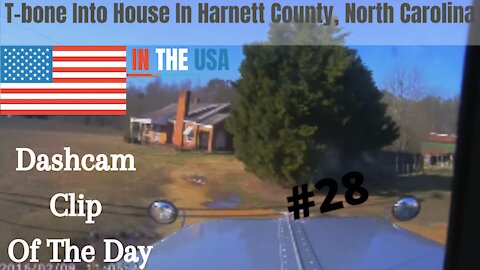 Dashcam Clip Of The Day #28 - World Dashcam - Semi T-boned Into House