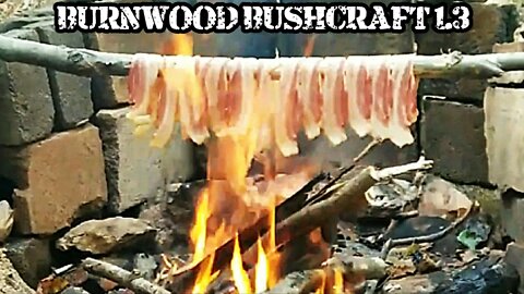 BURNWOOD BUSHCRAFT 1.3 - Cooking Bacon on a Stick