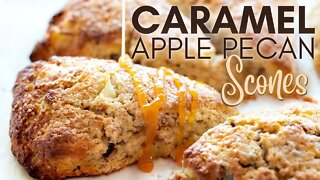 How to Make Caramel Apple Scones --- www.iambaker.net