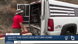 Valley Fire evacuees return home