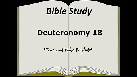 Deuteronomy 18 Bible Study