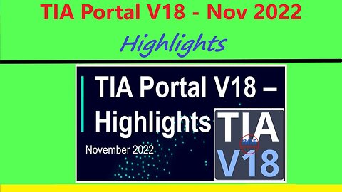 0199 - TIA Portal V18 Highlights