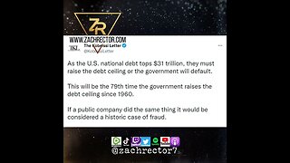 U S National Debt Tops $31 Trillion, This Will Be The 79th Time The Government Raises The Debt Ceil
