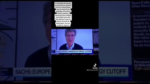 Jeffrey Sachs said he 'would bet' that the US was behind attack on the Nord Stream pipeline #shorts