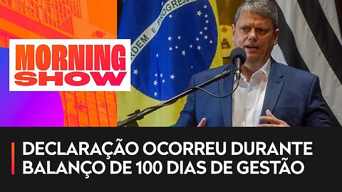 “Vou recebê-lo de braços abertos”, diz Tarcísio sobre Bolsonaro em SP