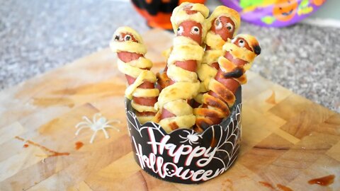 Spooky Halloween Hot Dog Mummies Recipe | Halloween Snacks Recipes