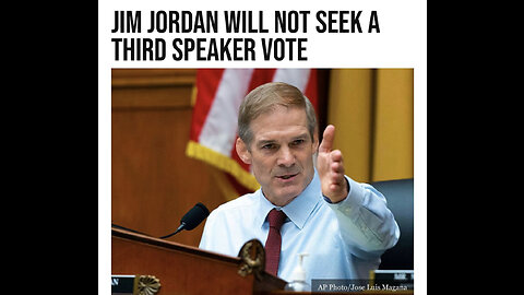 BREAKING NEWS | Jim Jordan will not pursue a third vote for Speaker