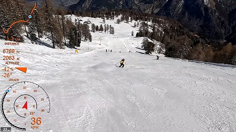 [4K] Skiing Vercorin, Tracuit Black (New Mont Major Lift), Val d'Anniviers Switzerland, GoPro HERO10