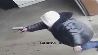 Video shows former employee pull gun at business