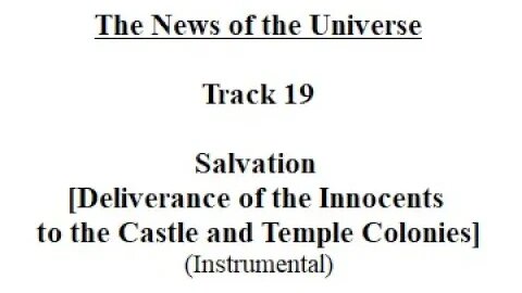 Track 19 Salvation - The News of the Universe