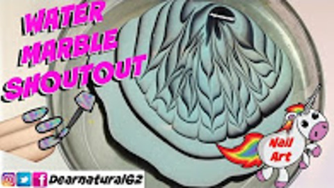 Nail art water marble shout out | Dearnatural62