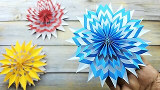 Paper Cutting Design ❄️ How to Make 3D Paper Snowflake For Christmas Decoration 🎄 Easy Paper Crafts