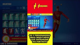 ⭐️ SHORTS ! Confira os 5 personagens mais inusitados que entraram no FORTNITE! #shorts