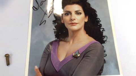 Autographed photo of Star Trek TNG's Marina Sirtis