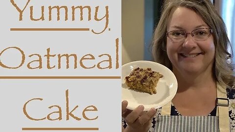 Oatmeal Cake with Delicious Coconut Pecan Topping