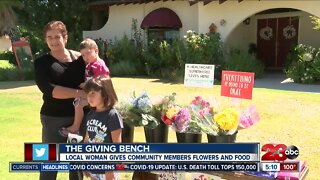 Community members rally around woman who created The Giving Bench