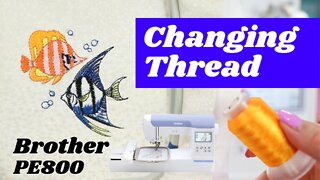 Stitching Out Embroidery Designs with Thread Color Changes | Brother PE800