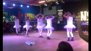 Parents unite to perform this hilarious dance at school talent show