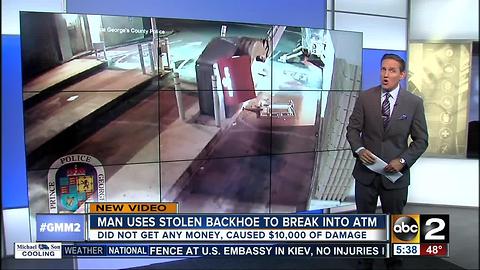 Man uses stolen backhoe to break into ATM