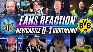 CHAMPIONS LEAGUE FANS REACTION TO NEWCASTLE 0-1 DORTMUND | CHAMPIONS LEAGUE