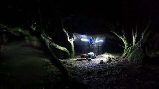 nightlapse of guying out the tarp 22nd March 2023