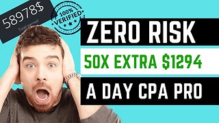 ZERO RISK $1294 Per Day Strategy, Make Money Online, Affiliate Marketing for Beginners
