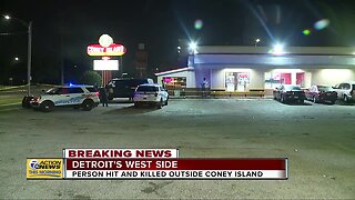 Person ran over, killed outside Coney Island in Detroit