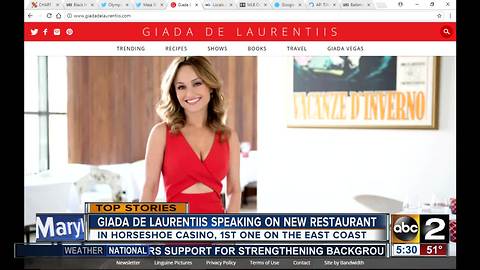 Giada De Laurentiis speaking on new restaurant