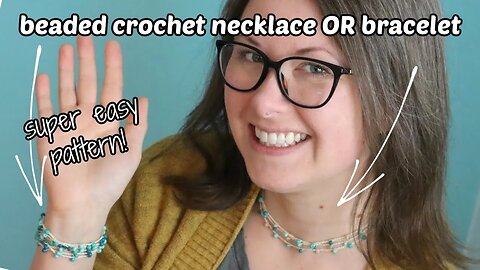 DIY Crochet Beaded Necklace (Easy Free pattern!)