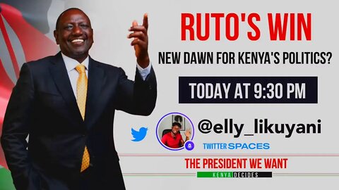 PRESIDENT ELECT WILLIAM RUTO ADRESSES THE COUNTRY
