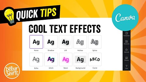 Canva Quick Tips | Easy Text Effects Tutorial for T-Shirt Design & Print on Demand