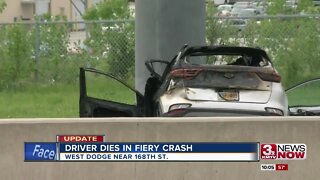 Driver dies in fiery crash