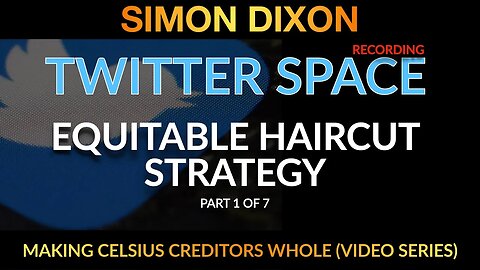 Twitter Space AMA Recording | Part 1 of 7 | Equitable Haircut Strategy